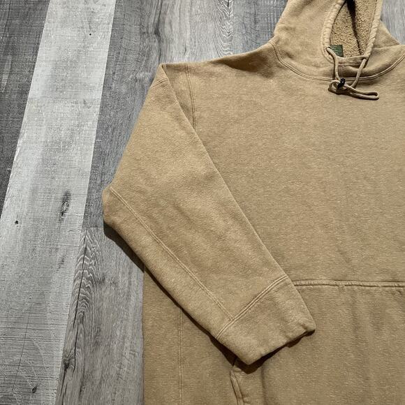 Two Jupiters Blank Hemp Hoodie Beige Tan Mock Neck Drawstring Pull Over 2XL - Picture 4 of 6